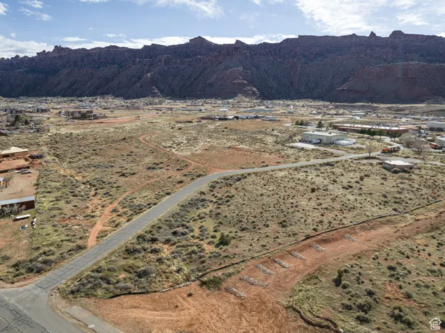 View of mountain backdrop featuring rural landscape and a desert landscape