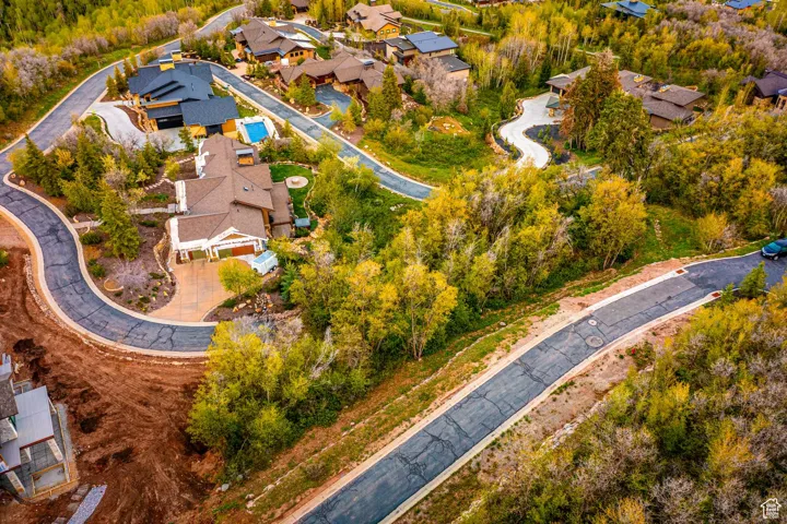 Aerial view of residential area