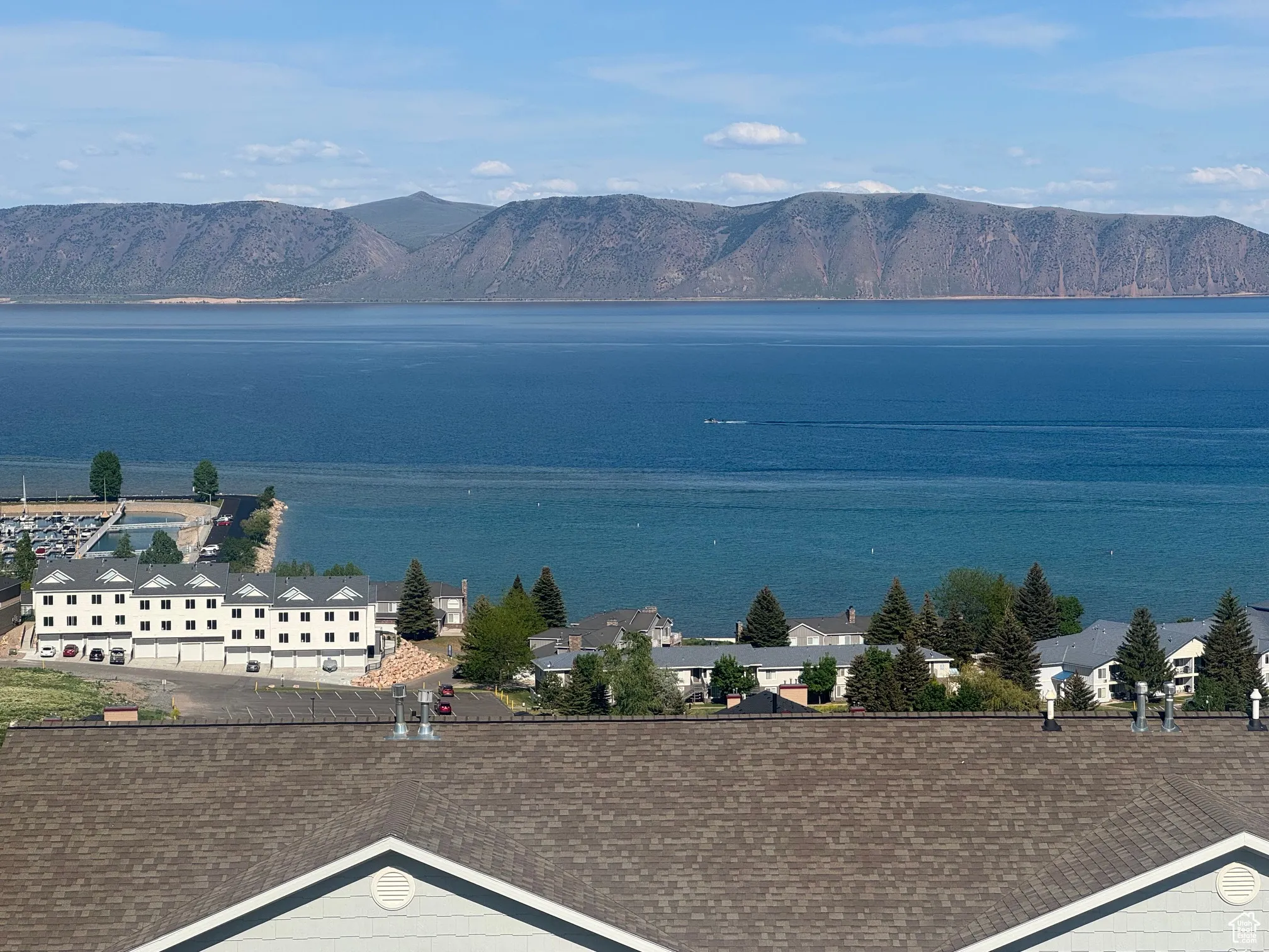 Water view with a mountain backdrop