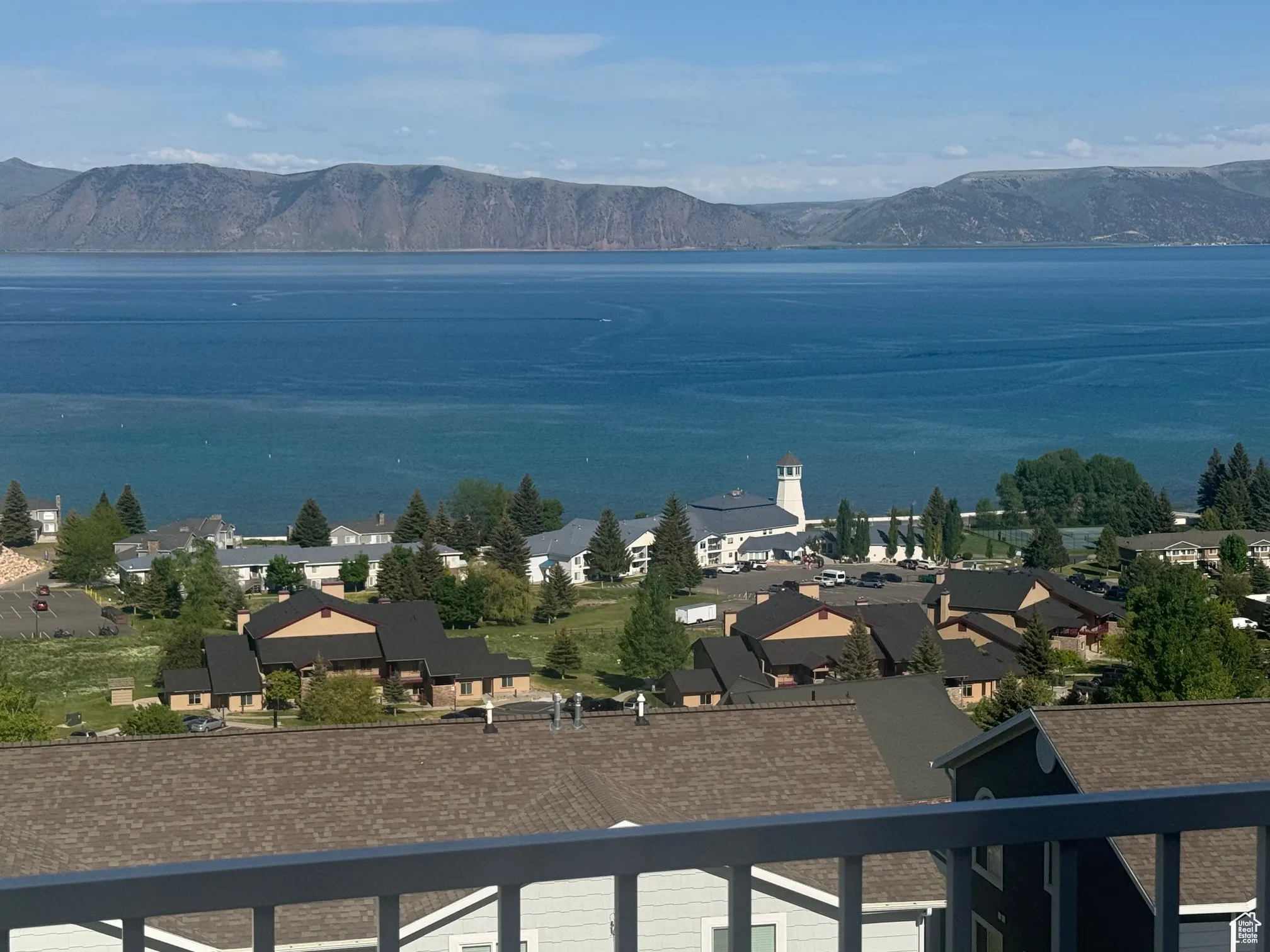 Water view with a mountainous background