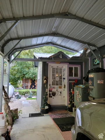 Carport and mud room entrance