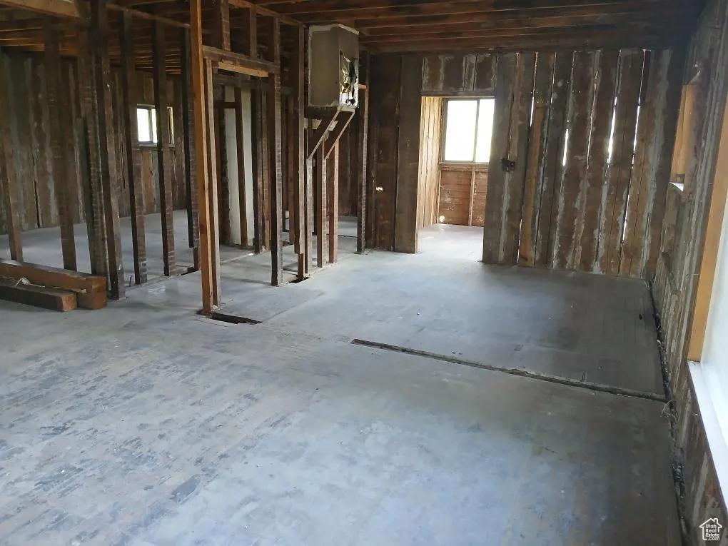 View of below grade area