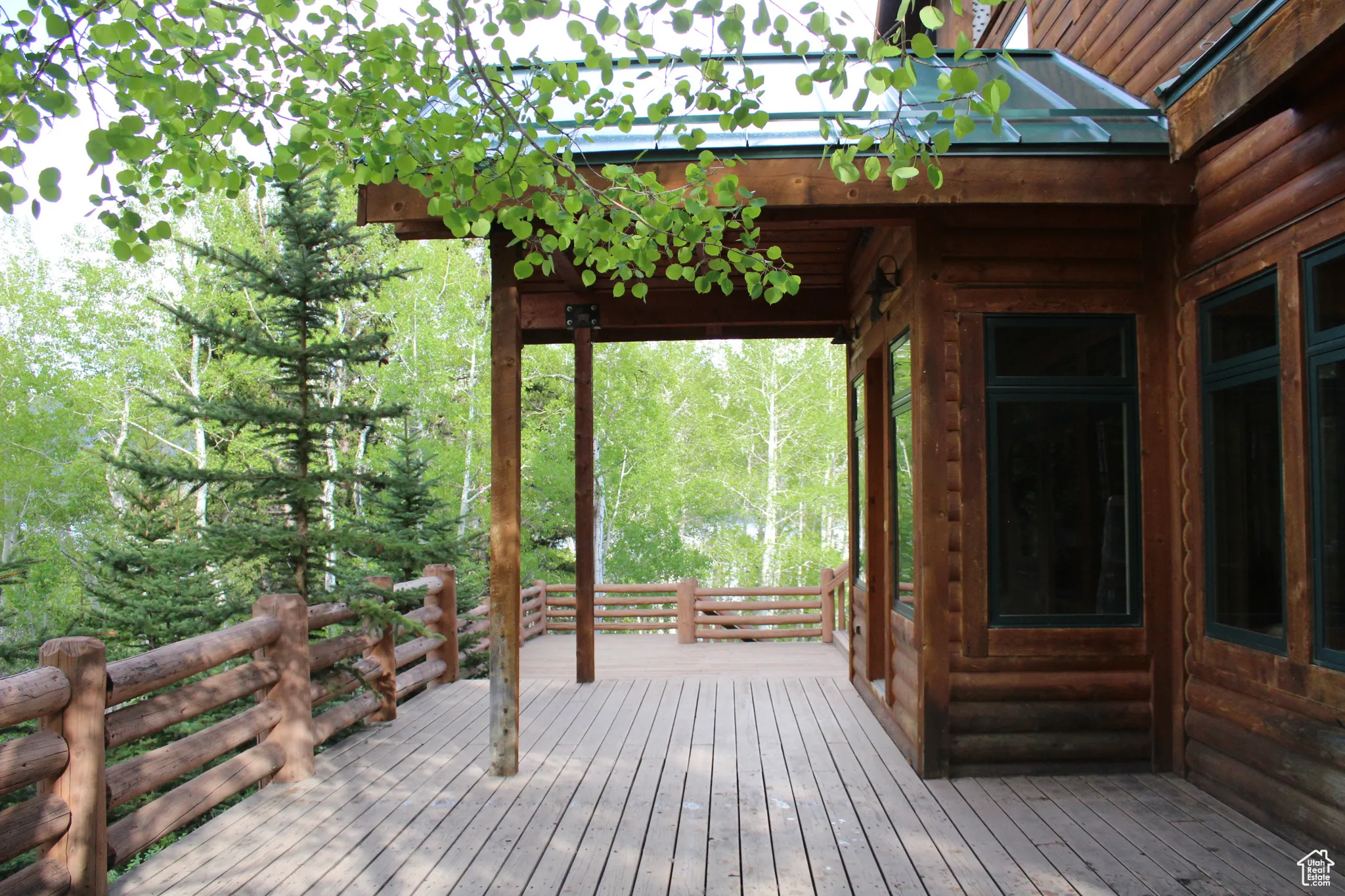 Deck featuring entry steps