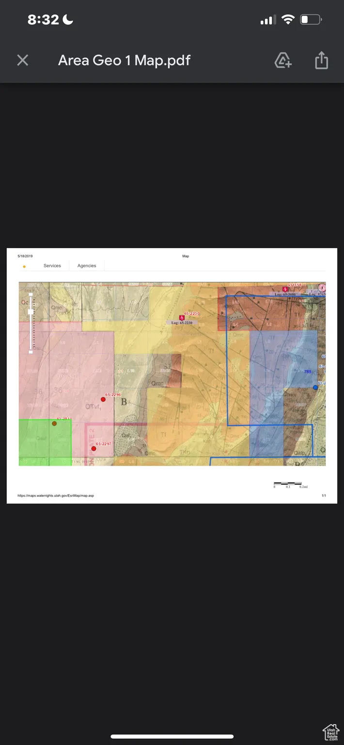 Map / location with property parcel outlined