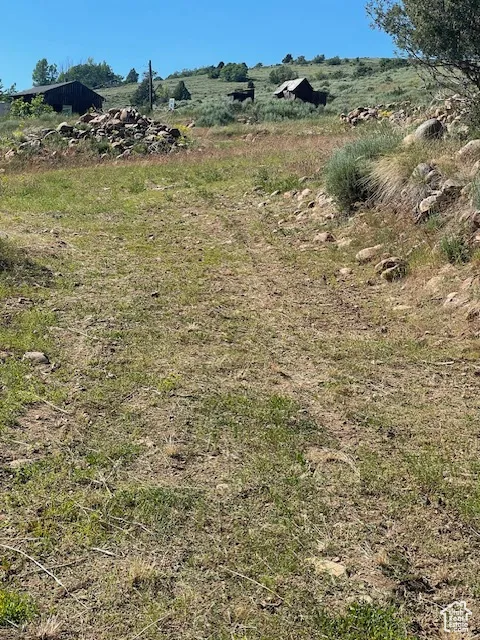 View of yard featuring a view of countryside