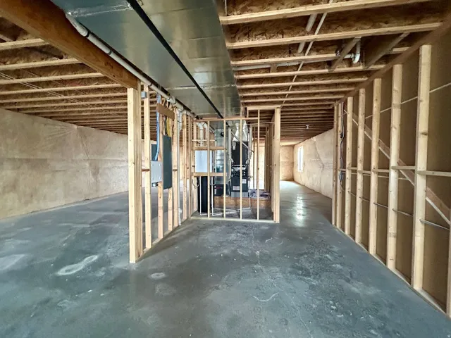 View of unfinished basement