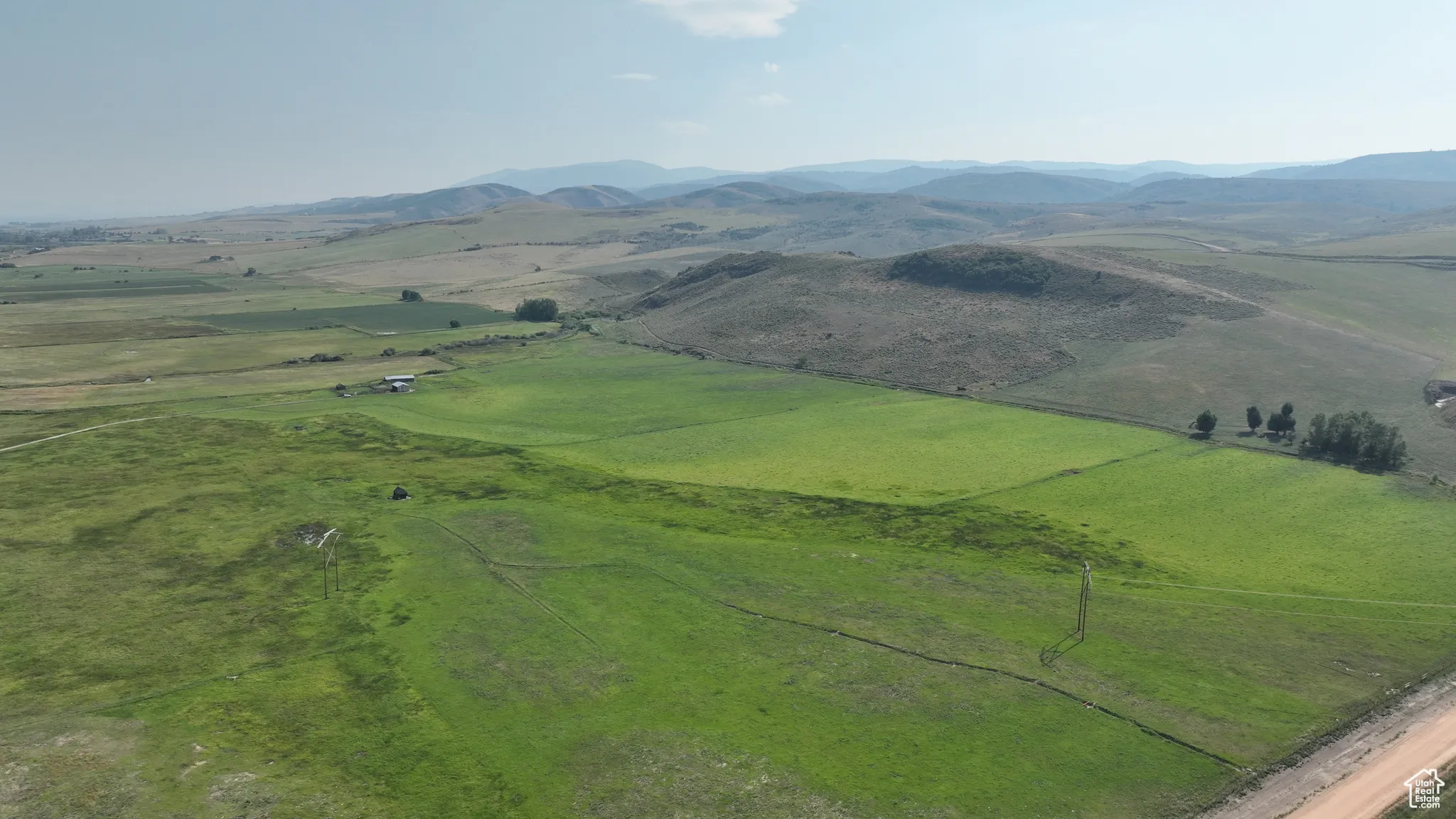 Mountain view with rural landscape