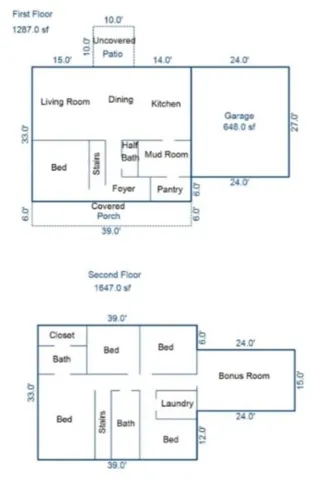 View of home floor plan