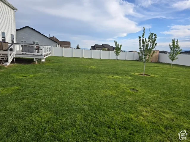 Beautiful lawn with new trees planted, space for a large garden or future shop
