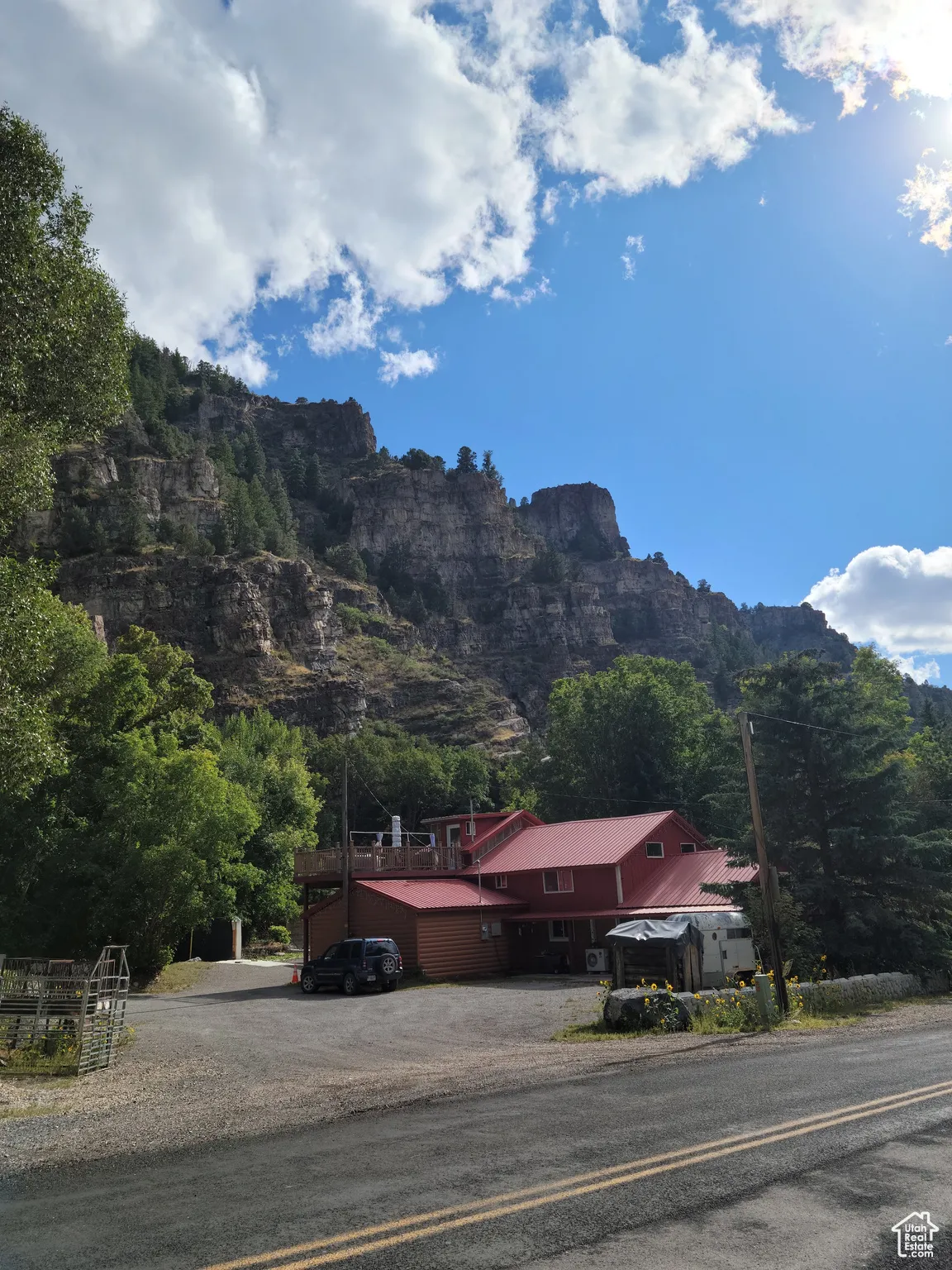 View of home with mountain background