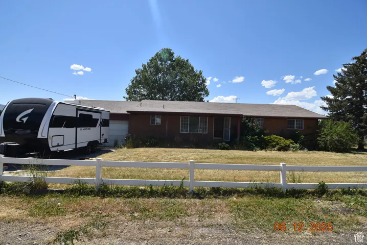 View of single story home
