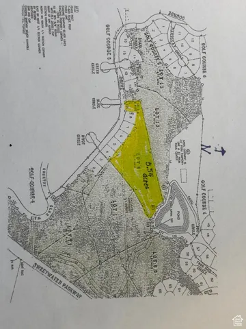 Map showing property parcels