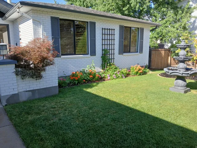 View of home's exterior with brick siding