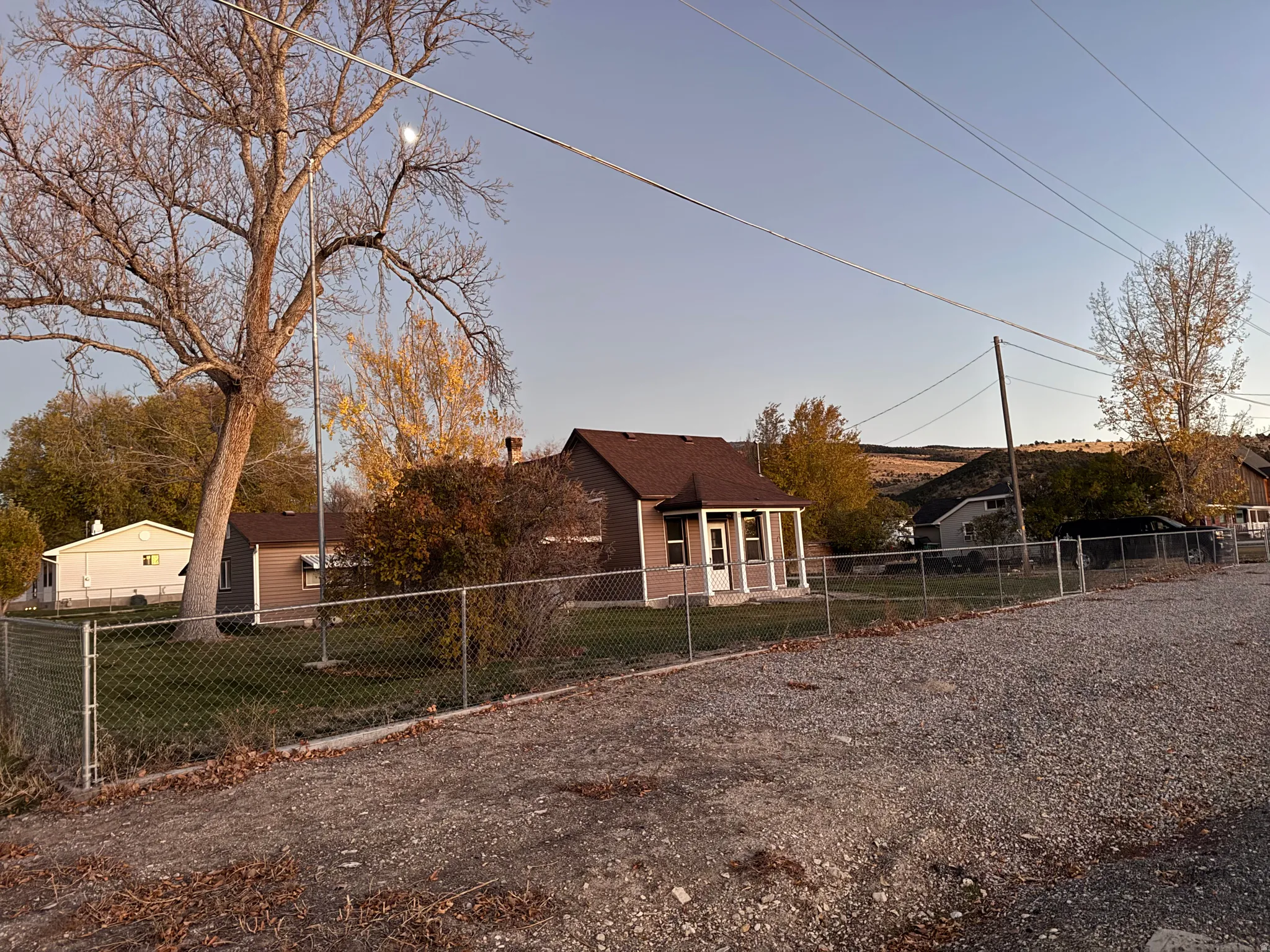 View of front of house with a fenced front yard