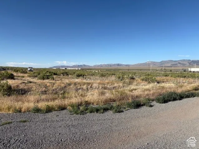 Mountain view with rural landscape