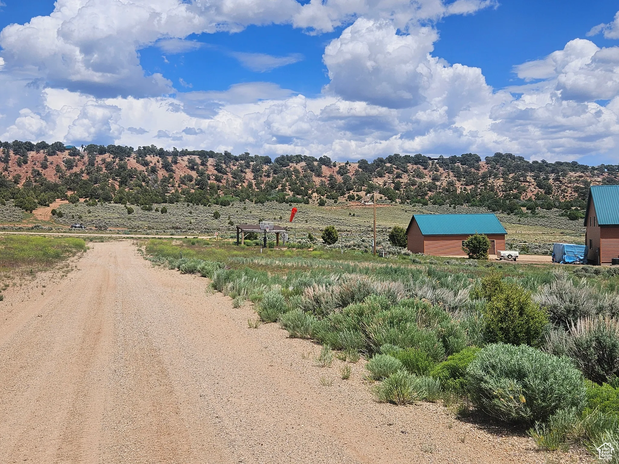 Gravel road for plane taxi or driveway