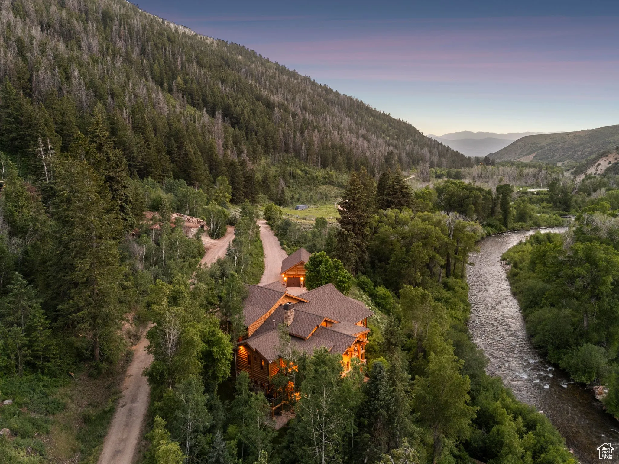Aerial view of property