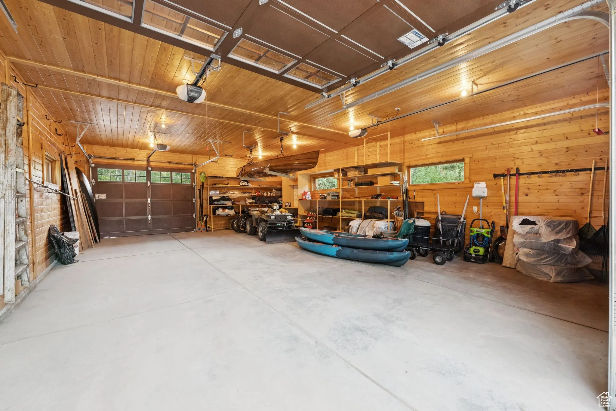 Detached garage, tongue-in-groove walls, stubbed for propane heater