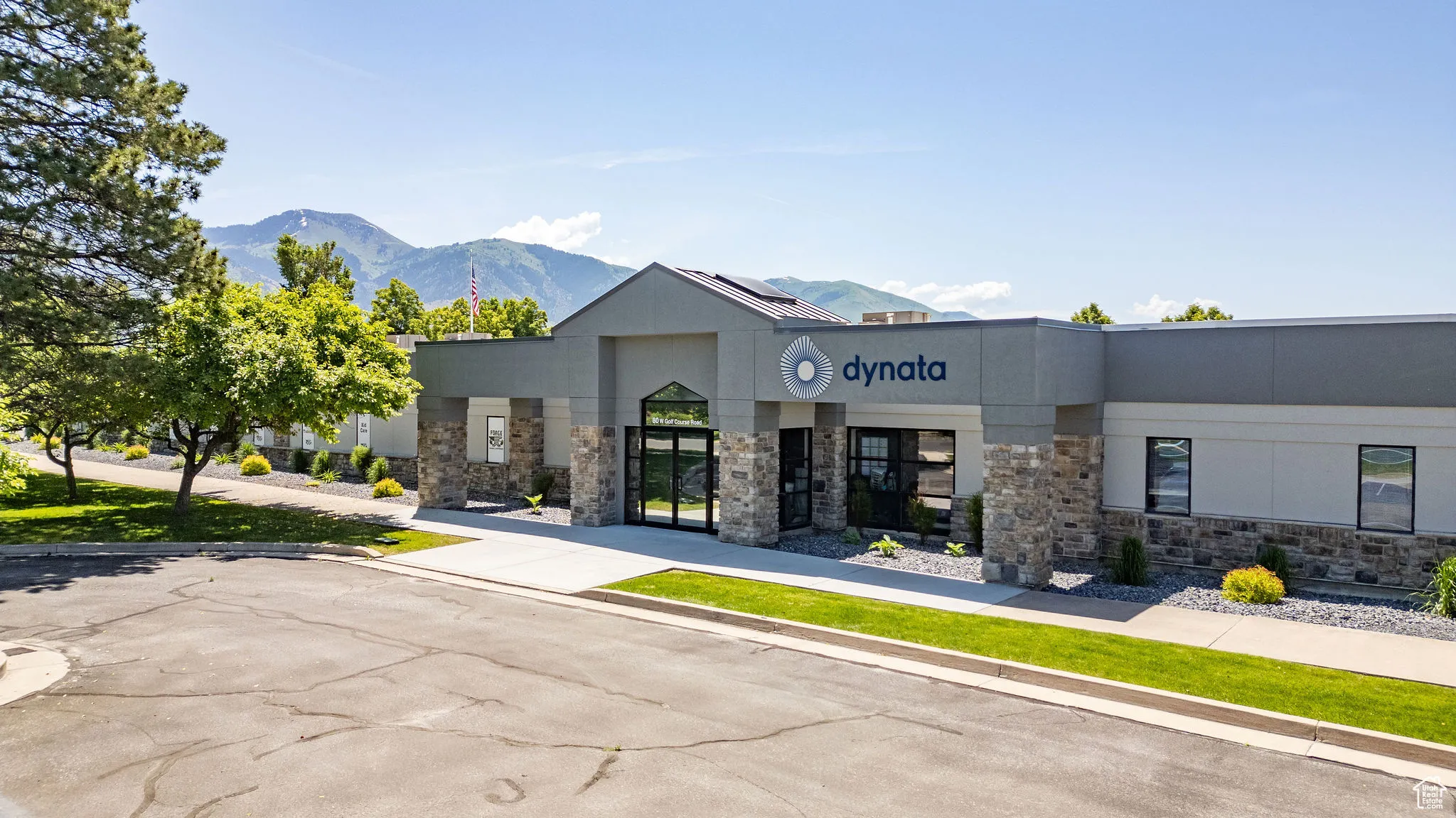 View of property with a mountain view