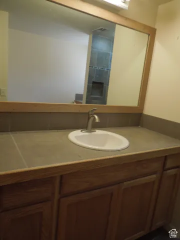 Bathroom featuring vanity
