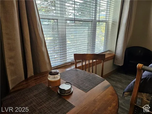Dining room with wood finished floors