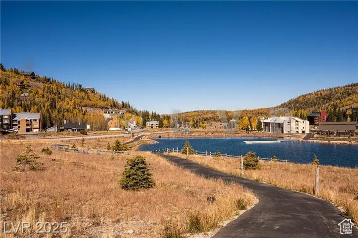 Water view featuring mountains