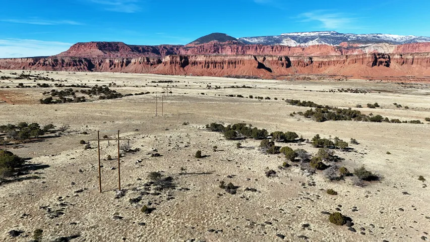 View of mountain background with a desert landscape and rural landscape