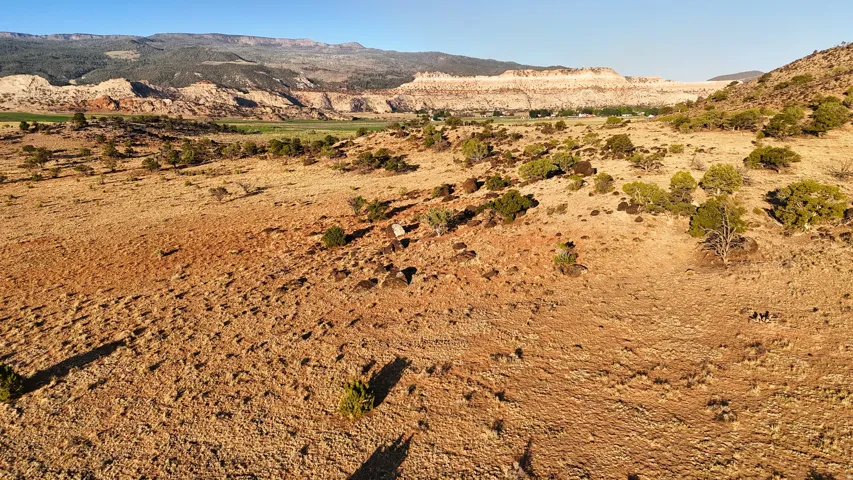View of mountain background with a desert landscape and rural landscape