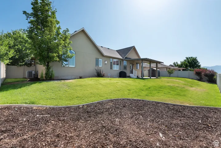 Back of house featuring a fenced backyard