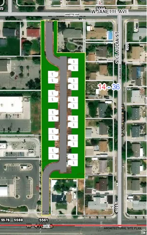 Map / location with property boundaries highlighted