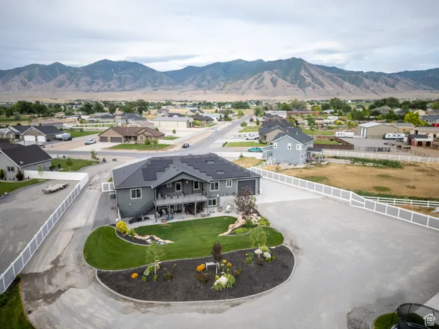 Mountain view with nearby suburban area