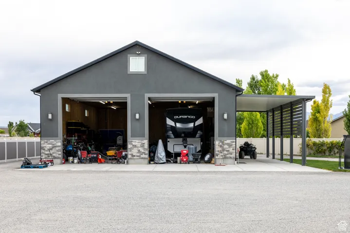 Garage with a detached garage
