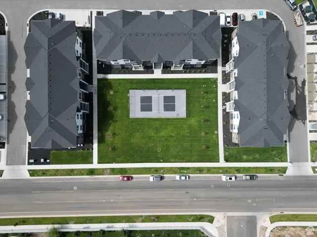 Aerial overview of property's location featuring property parcel outlined