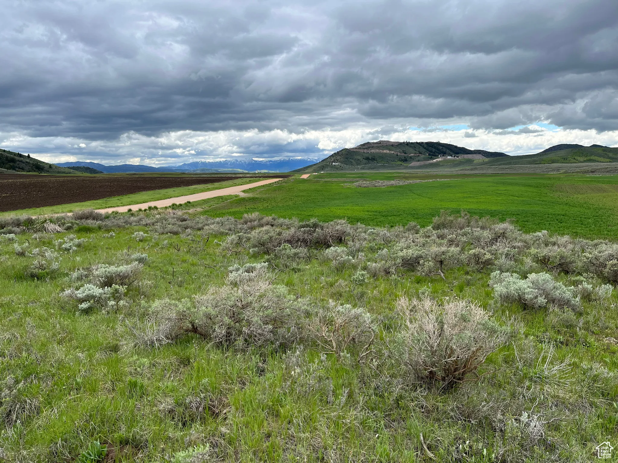 Mountain view featuring rural landscape