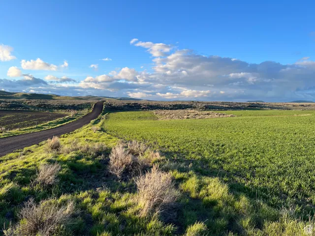 View of mountain background with rural landscape