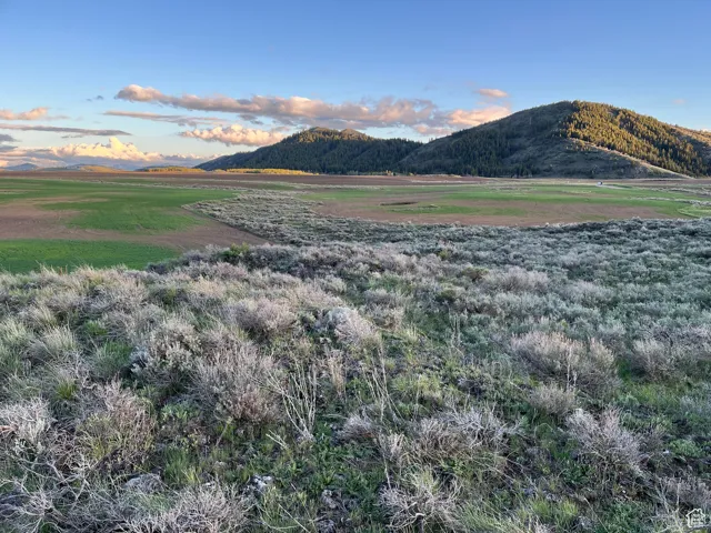 View of mountain background with rural landscape