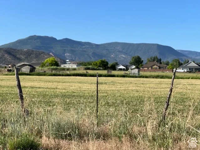 Mountain view with rural landscape