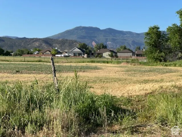 View of mountain background with rural landscape