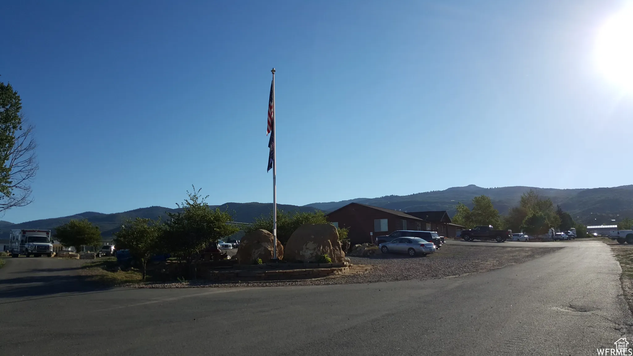 View of asphalt road with a mountain view