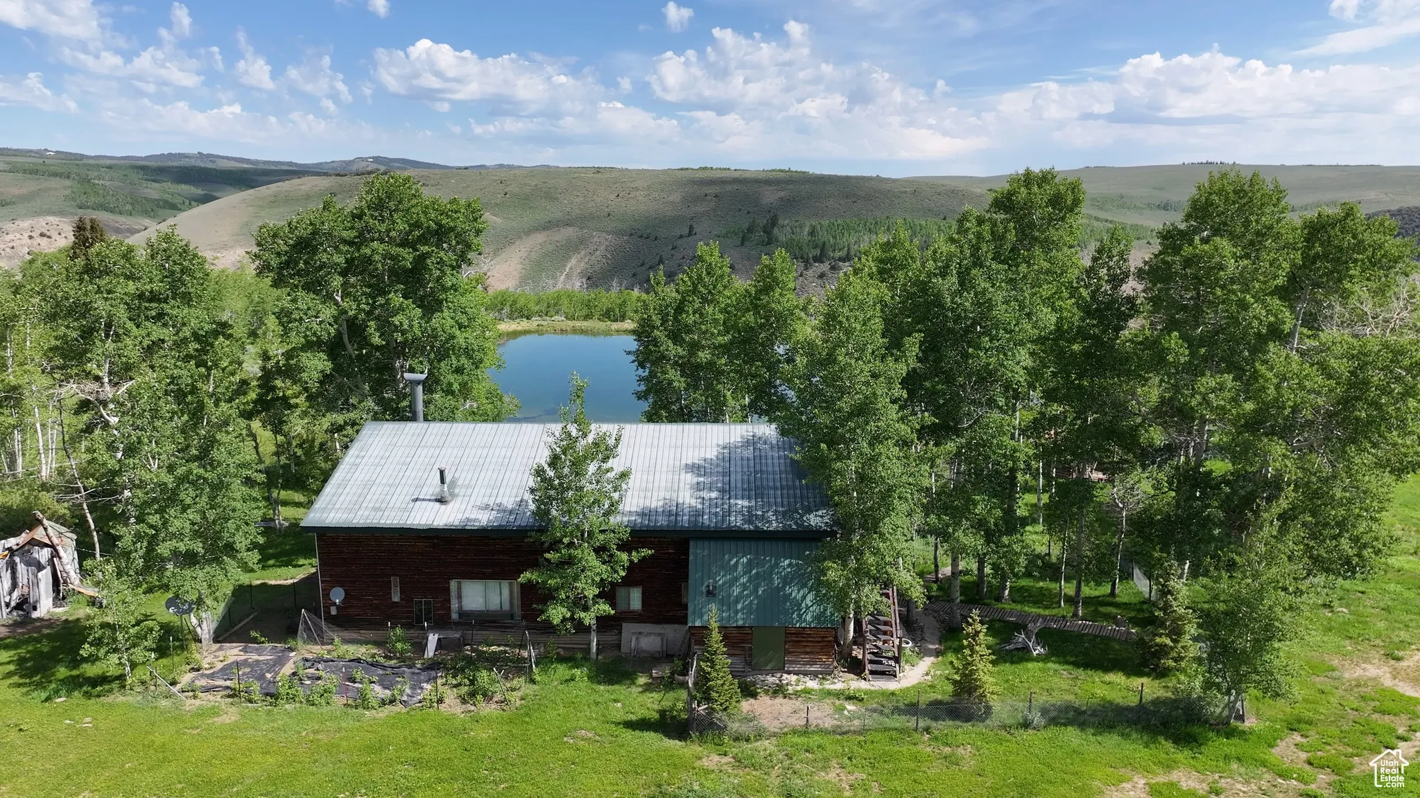 View from above of property featuring a large body of water