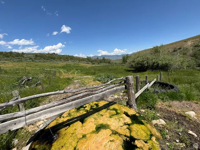 View of yard with a view of countryside