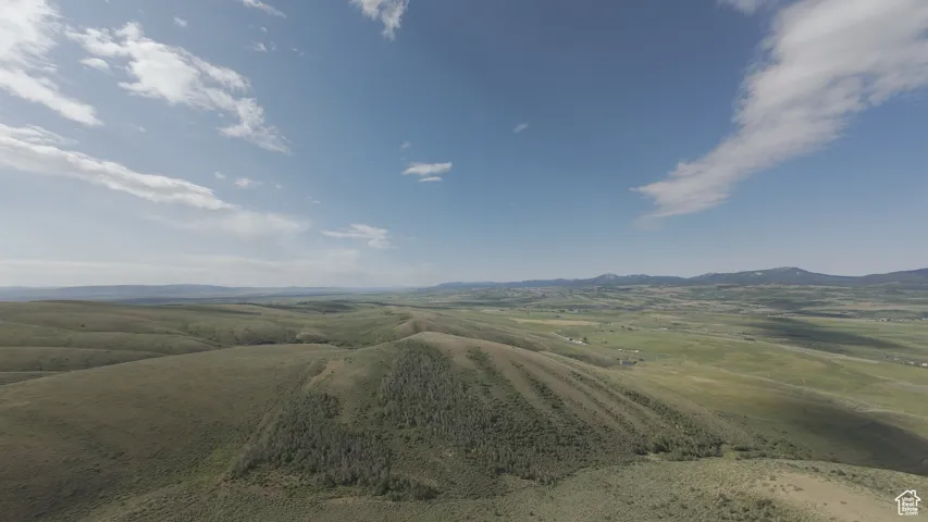 Bird's eye view of a mountain backdrop