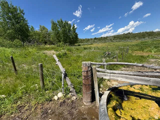 View of yard with a view of countryside