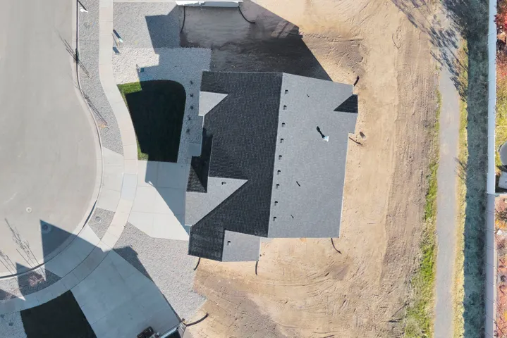 View from above of property