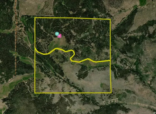 Property Boundary Map. Illustrating the property's perimeter and internal geographical features