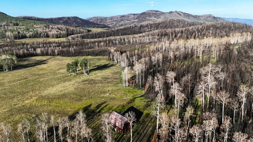 Expansive rural acreage featuring a rustic structure with a metal roof