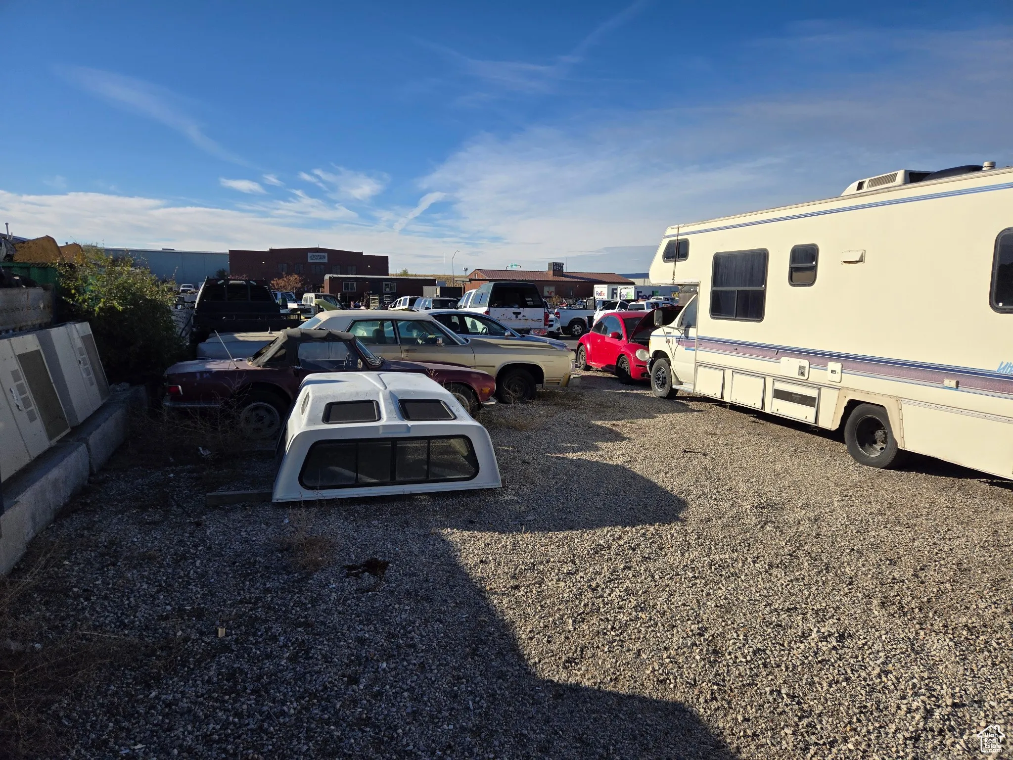 View of uncovered parking lot