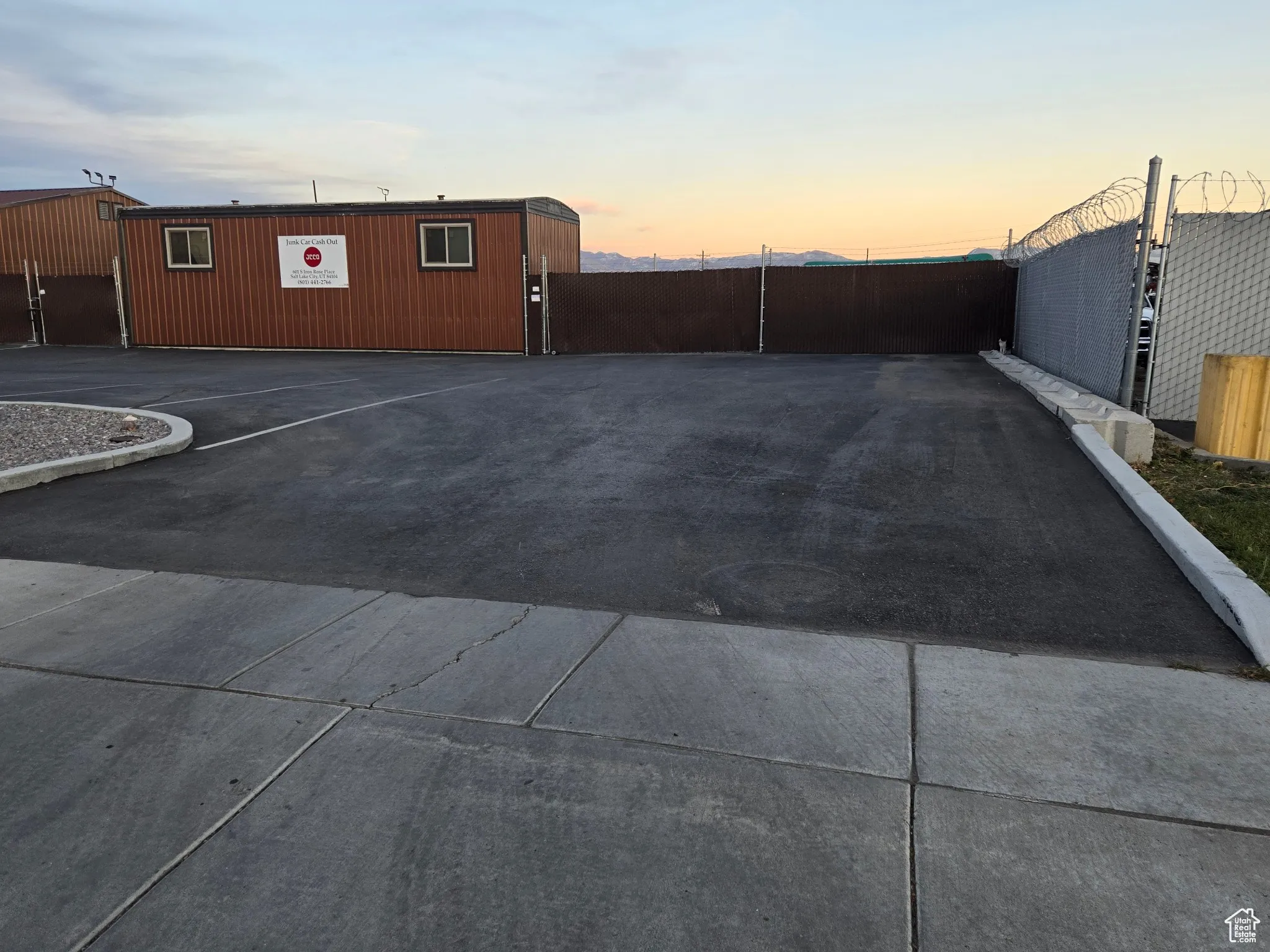 View of uncovered parking lot