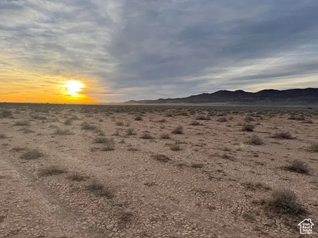 Mountain view featuring a desert landscape