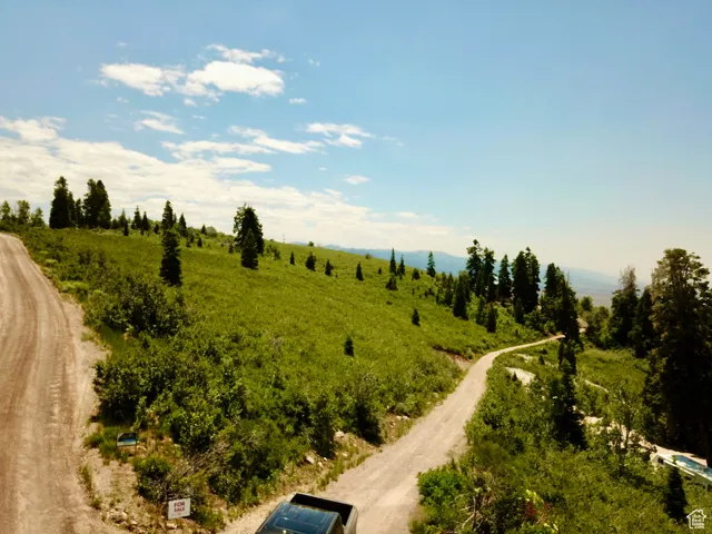 Aerial view of sparsely populated area